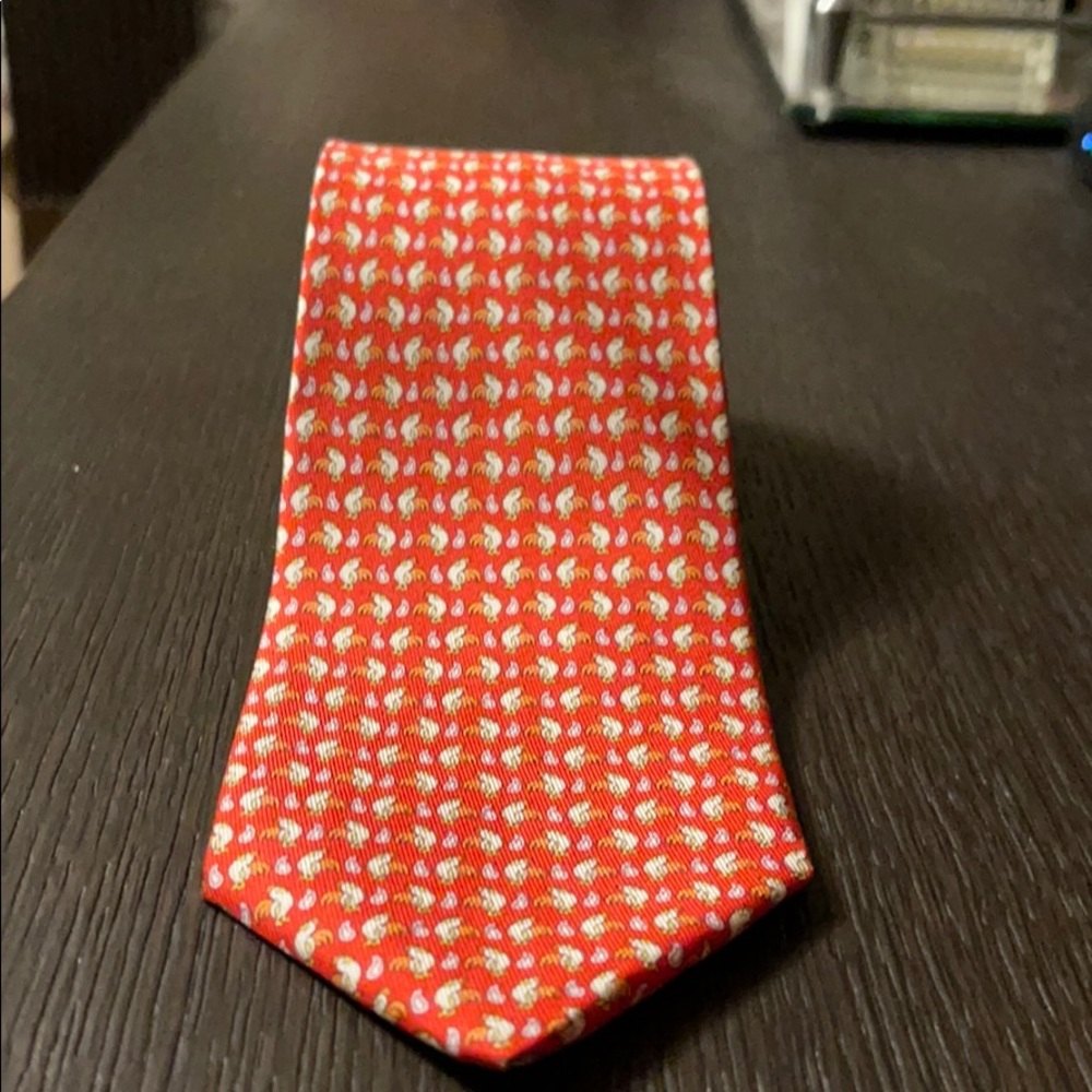 Ferragamo rooster tie. Mint condition, no tags